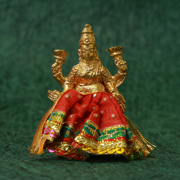 Brass Lakshmi Idol - Plain and with Lehanga