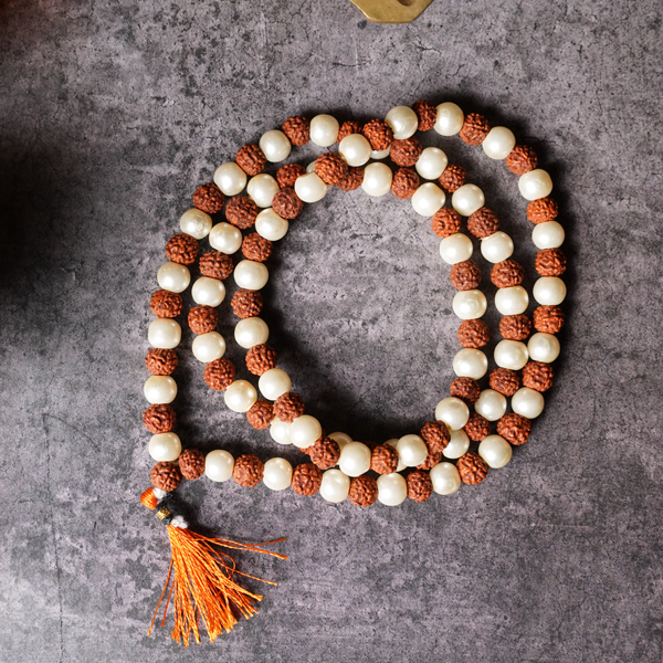 Rudraksha and Pearl Mala