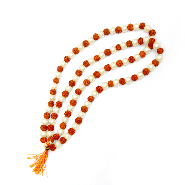Rudraksha and Pearl Mala